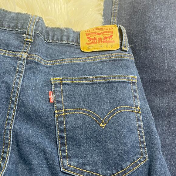 Levi's 502 Regular Taper Jeans Medium Wash Men's Size 18 - 29 x 29 - Picture 5 of 7